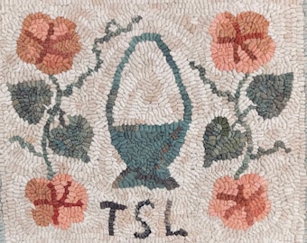 Rug Hooking Pattern, Primitive Hooked Rug pattern, Hand hooked rug patterns by Terri Leamer of Winter Cottage Studio