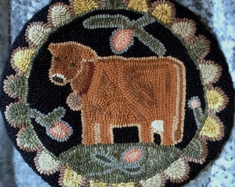 Rug Hooking Pattern, Primitive Hooked Rug Pattern, Original design by Winter Cottage Studio, Full size pattern