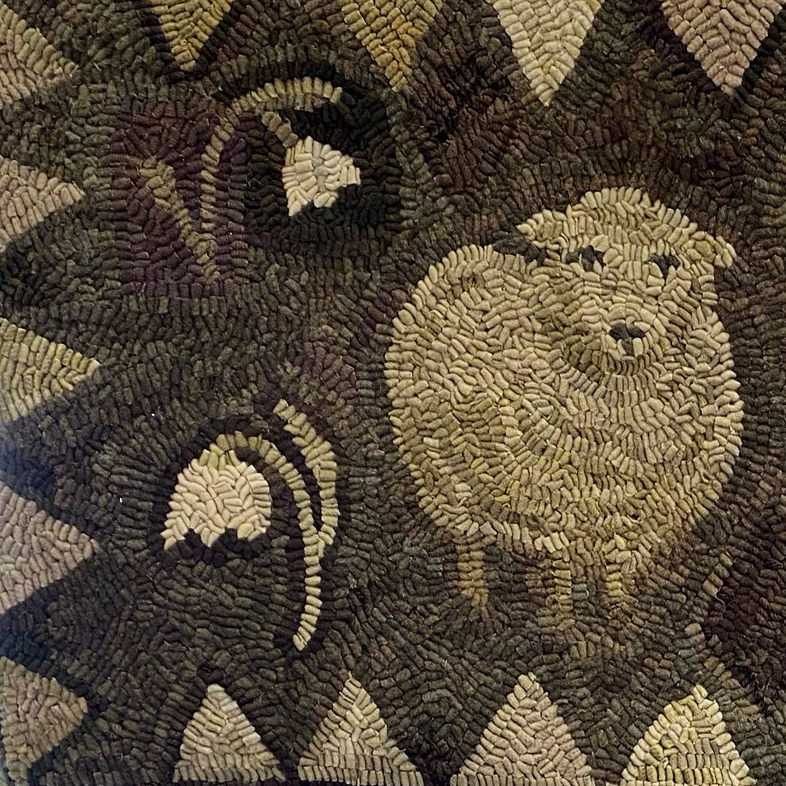 Rug Hooking Pattern, Sheep's Meadow Full Size Paper Pattern, Primitive ...