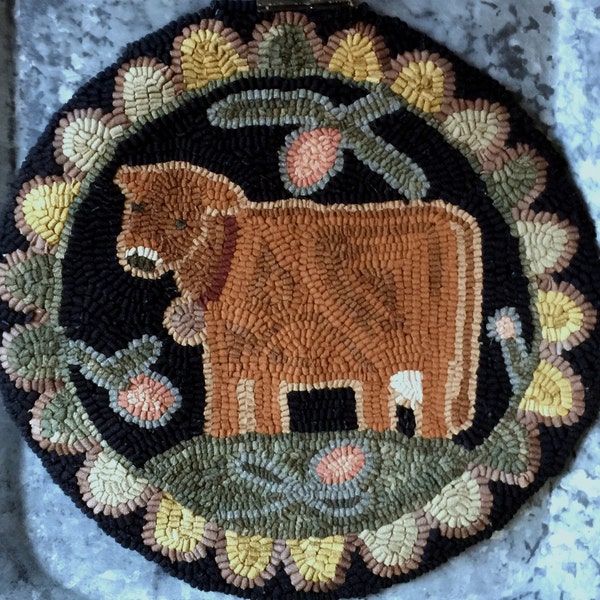 Rug Hooking Pattern, Primitive Hooked Rug pattern, Hand hooked rug patterns by Terri Leamer of Winter Cottage Studio