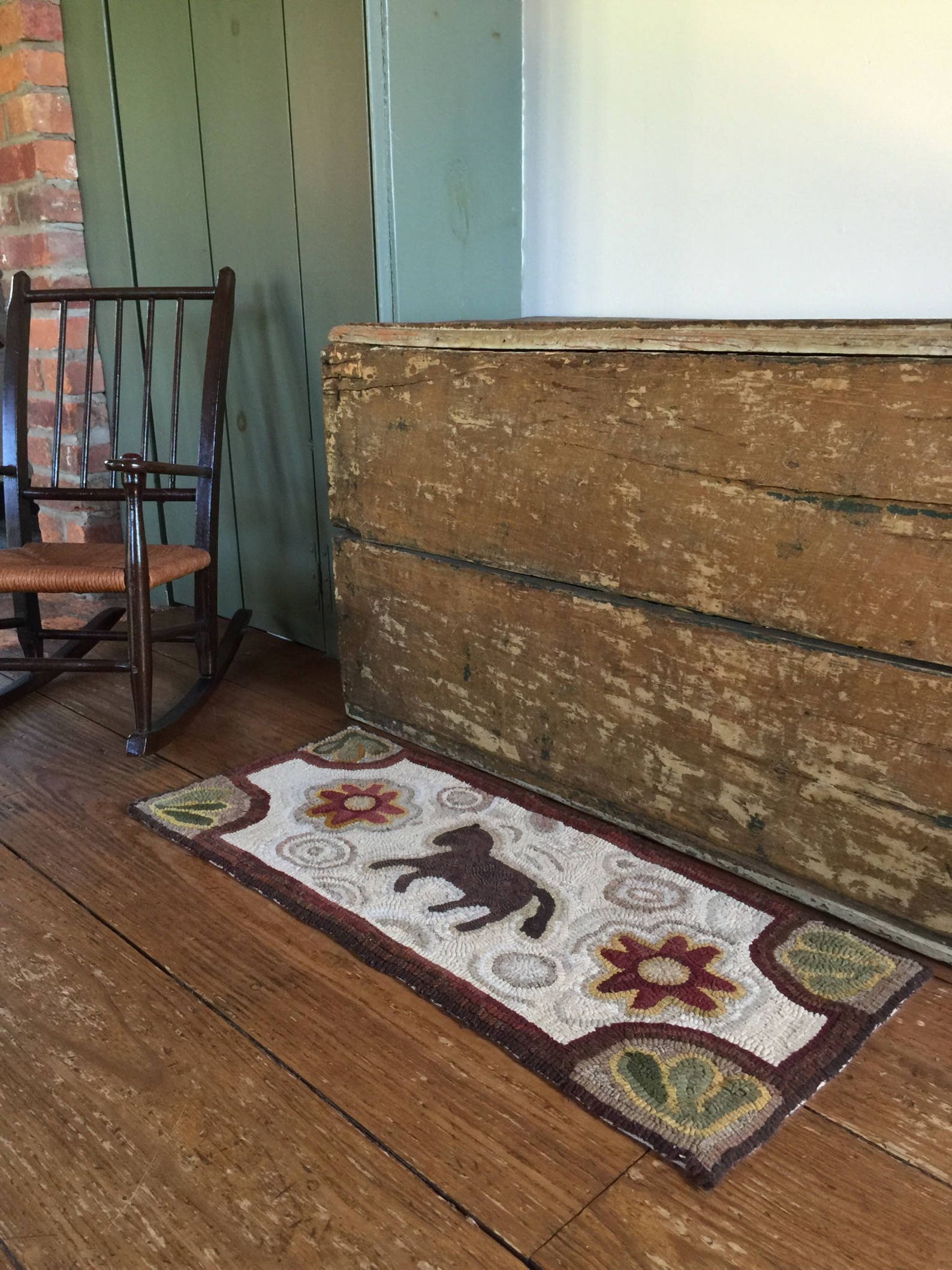 Rug Hooking Pattern Primitive Hooked Rug Pattern Hand Hooked - Etsy