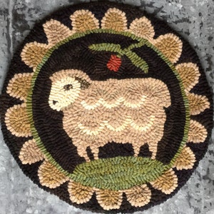 Rug Hooking Pattern, Primitive Hooked Rug Pattern, Original design by Winter Cottage Studio, Full size pattern