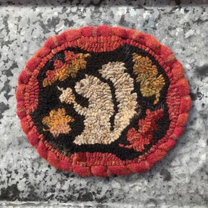 Patrón de enganche de alfombra, patrón de alfombra con gancho primitivo, diseño original de Winter Cottage Studio, patrón de tamaño completo