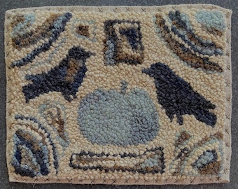 Rug Hooking Pattern, Primitive Hooked Rug Pattern, Original design by Winter Cottage Studio, Full size pattern