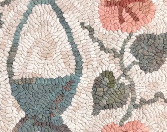 Rug Hooking Pattern, Primitive Hooked Rug Pattern, Original design by Winter Cottage Studio, Full size pattern