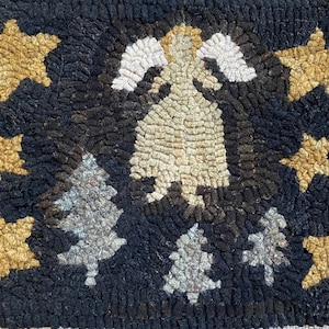 Rug Hooking Pattern, Primitive Hooked Rug Pattern, Original design by Winter Cottage Studio, Full size pattern