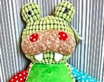Cachorro de cocodrilo arlequín personalizado, de peluche