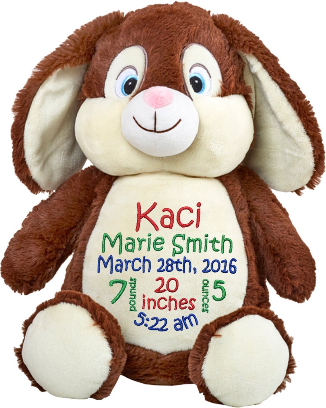 Personalized Rabbit, Brown, Cubbie, Stuffed - Etsy