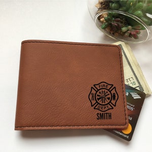 Regalo de bombero para él / Cartera de hombre personalizada / Regalo personalizado de Fire Emblem / Regalo de bombero personalizado / Regalo de bombero para él