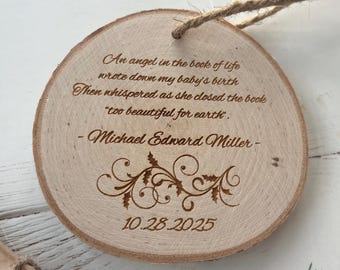 Personalized Memorial Ornament | Infant Loss Remembrance Gift