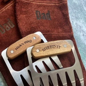 Personalized Meat Claws Set | Gift for Him BBQ | Gift for Dad | Fathers Day Gift for Stepdad | Gift for Fathers | Custom Meat Shredders