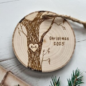 Personalized Christmas Ornaments, Engraved Ornament, Christmas Tree Ornament, Engraved Christmas Ornament, Couples Gift, Wedding Gift
