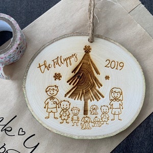 Family of Ornament | Family of Tree Ornament | Family of 3 with Dog Ornament | Family of 4 Ornament | Personalized Ornaments Christmas