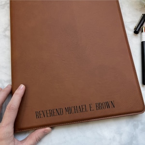 Officiant Gift | Pastor Gift | Reverend Gift | Personalized Portfolio | Custom Padfolio | Graduation Gift | Husband Gift | Custom Portfolio
