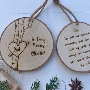Memorial Ornament Dad | In Memory of Christmas Ornaments | In Memory of Gifts of Dad | In Memory of Ornament for Family Members
