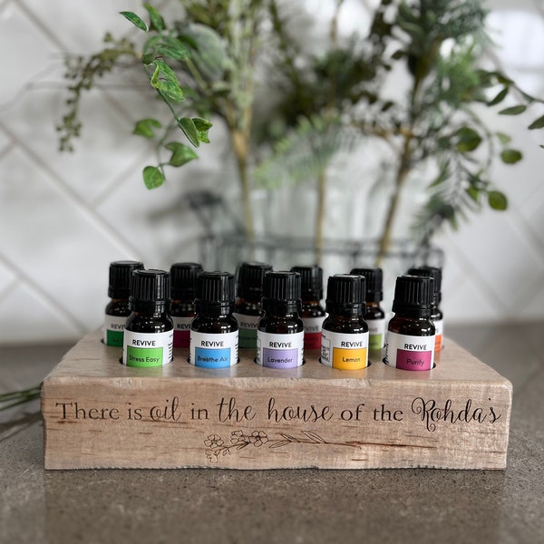 There is oil in the house of the wise (or personalized) | Wood Essential Oil Box Personalized | Wooden Essential Oil Holder | Top Gifts