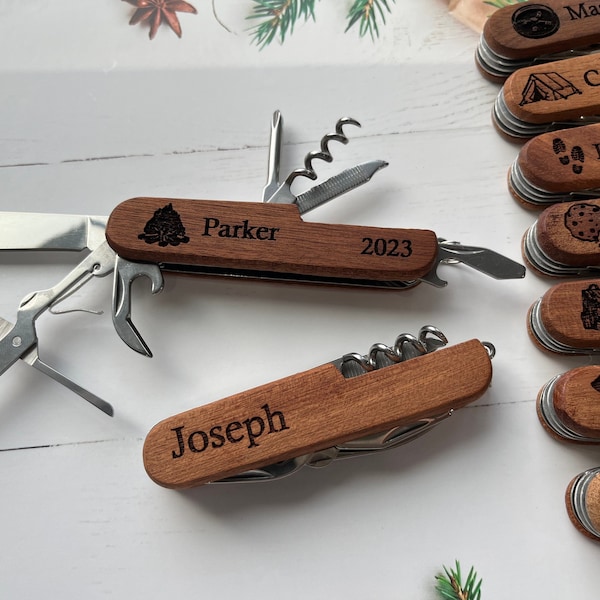 Pocket Knives Boys, Wilderness Gift Boys, Explorer Gift, Tribe Knife, Camp Knife, Multi Tool Knife, Pack Knives, Troop Knives, Camping Gift