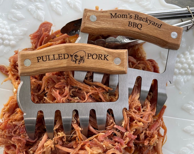 Personalized Meat Shredder Claws: Stainless Steel BBQ Grill Gift Set