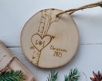 Personalized Ornaments | Ornament Personalized | Personalized Ornaments for Couples | Tree Ornaments | Initial Ornaments Christmas