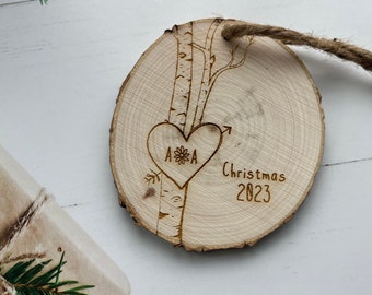 Initial Ornaments Christmas | Love Ornament | Couples Ornament | Christmas Ornaments for Couples | Personalized Ornaments for Couples