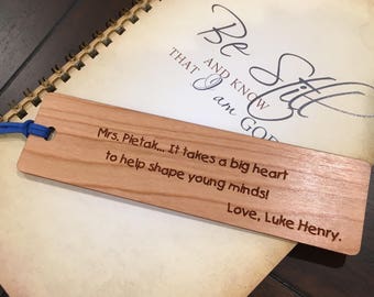 Bookmarker for Teachers | Affordable Teacher Gifts Personalized | Custom Bookmark for Teacher | Laser Engraved & Personalized