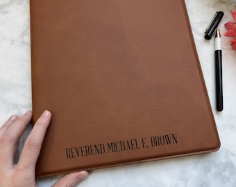 Officiant Gift | Pastor Gift | Reverend Gift | Personalized Portfolio | Custom Padfolio | Graduation Gift | Husband Gift | Custom Portfolio