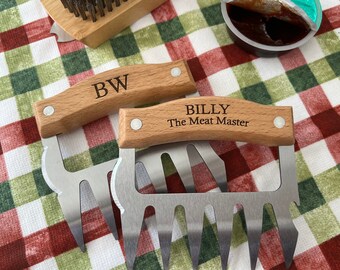 Meat Claws, Set of 2 & Personalized | Meat Shredders | BBQ Grill | BBQ Gifts | Pulled Pork Claws | Grilling Gifts for Men