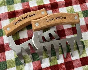 Fathers Day Gift | Meat Shredders, Set | Barbecue Gifts | Personalized Grill Gifts | Gift for Daddy's | Daddy Gifts | Pulled Pork Claws