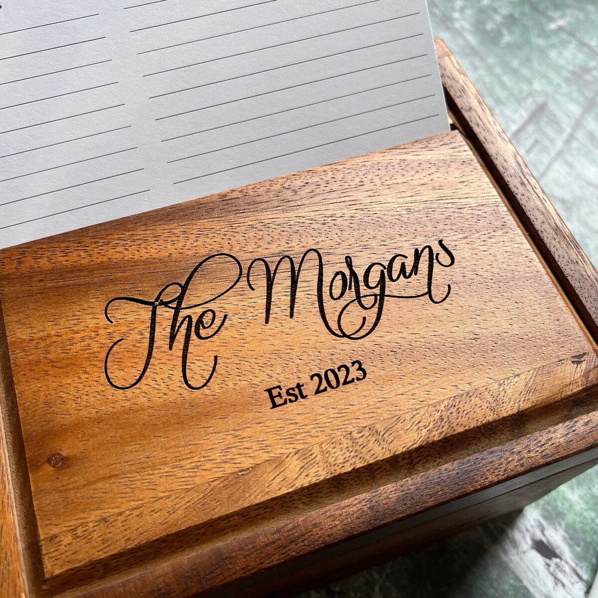 Wood Heirloom Recipe Box
