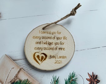 I carried you, In Memory of Baby | Miscarriage Ornament | Miscarriage Gift | Infant Loss Ornament | Loss of a child ornament | Remembrance