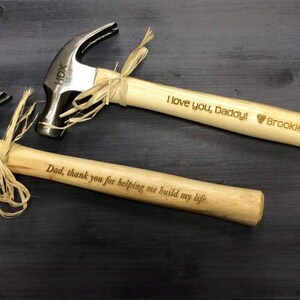 First Fathers Day Gift, Gifts for Grandpa, Grandpa Gift, Gifts for Dad, New Daddy, New Father, Personalized Tools, Engraved Hammer, Tools image 2