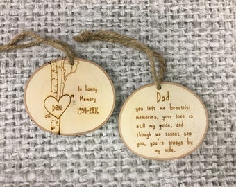 dad memorial ornament etsy