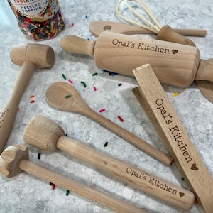 Personalized Christmas Gifts for Kids | Kitchen Playset Utensils | Functional Baking Set Kids | Baking Set Cute | Kids Cooking Set Toys