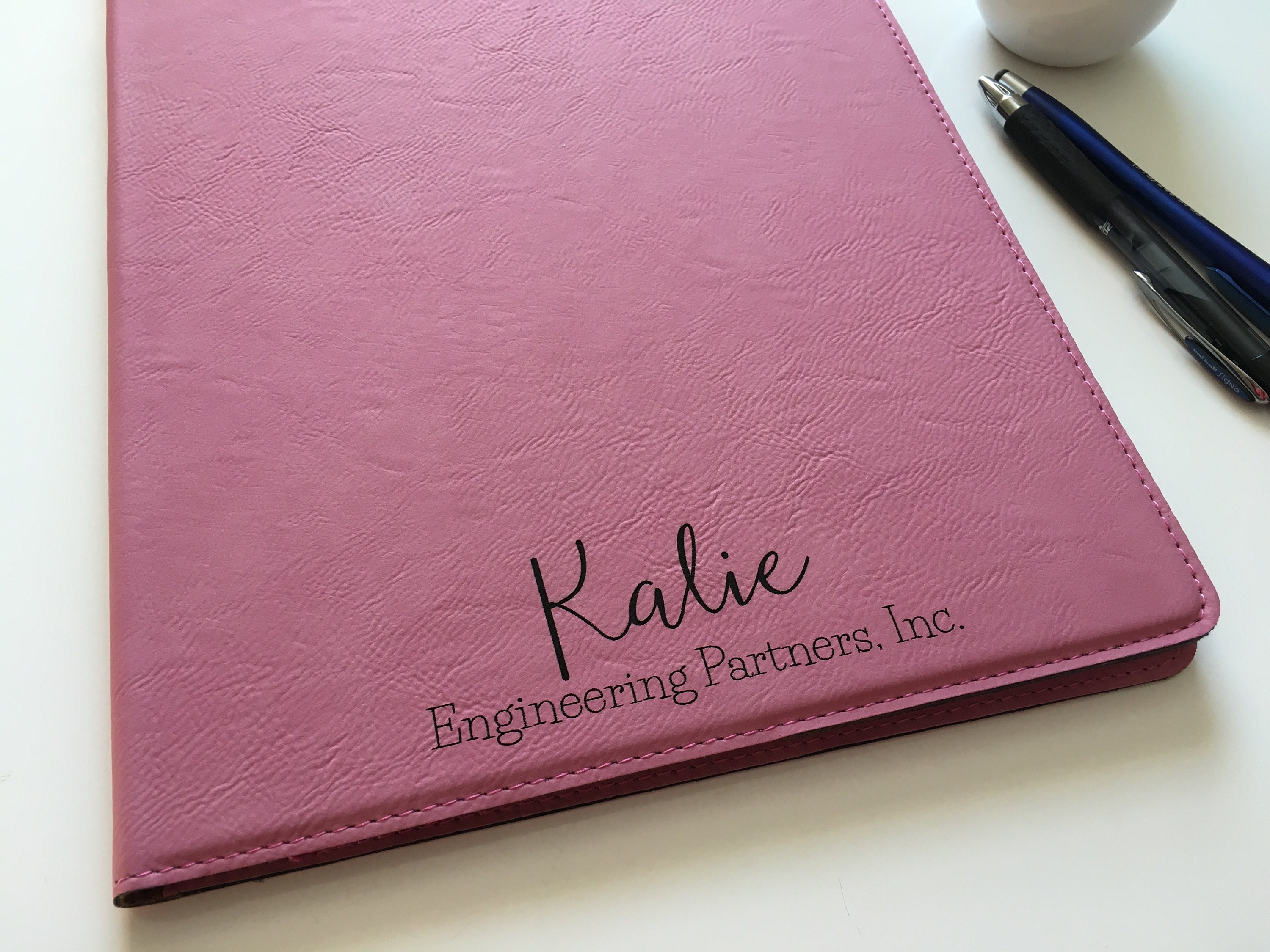 Personalized Portfolios for Women Faux Leather Padfolio Etsy