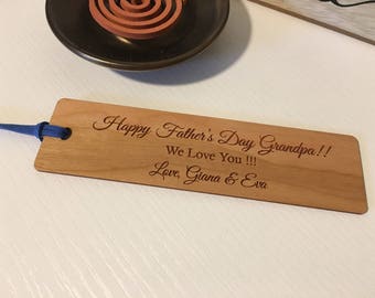 Customizable Bookmark | Fathers Day from Daughter | Grandpa Gift | Gifts for Him | Gifts for Dad | Gifts for Her | Engraved Bookmarks