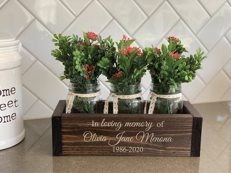 Memorial Gift In Memory of Sympathy Gift In Loving Memory In Memory Of Sympathy Gift Flower Memorial Gifts, Flower Box image 2