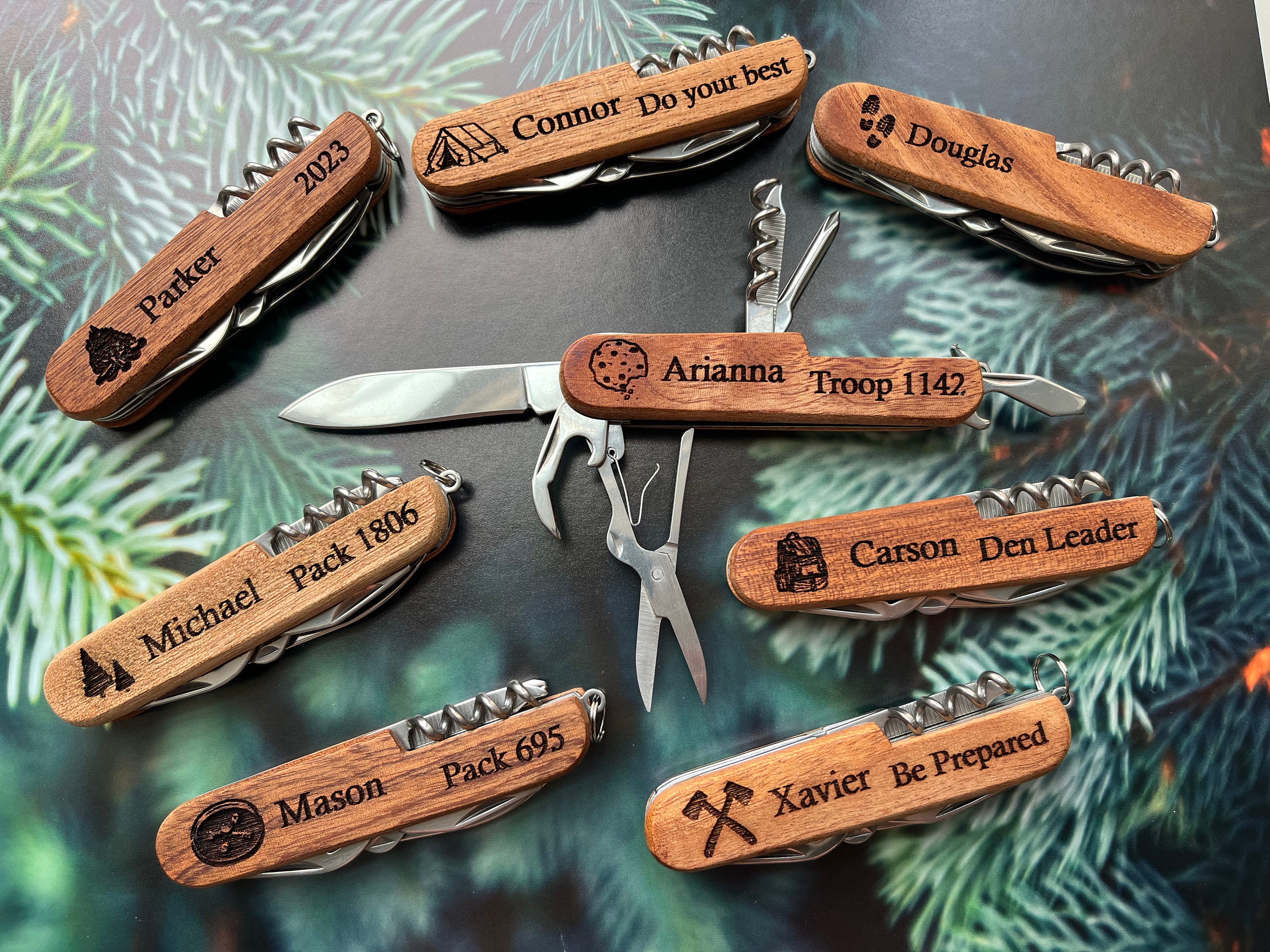 Boy Scout Gift, Cub Scout Gift, Boy Scout Knife, Personalized Pocket Knife, Whittling Chip Gift, Whittling Knife, Girl Scout, Scout Leaders picture