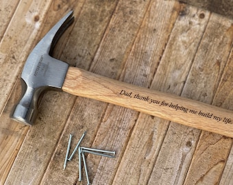 Personalized Engraved Hammer, Father's Day Gift for Dad