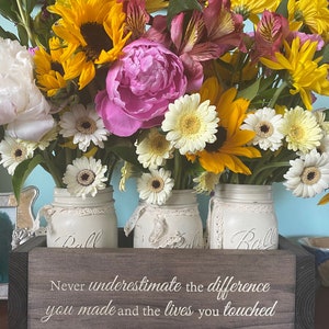 Custom Retirement Gifts | Appreciation Gift for Coworker | Retirement Gift for Women | Flower Box w/ Jars | Trending Now Retirement Gifts image 12
