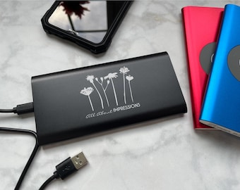 Custom Phone Battery Packs, Personalized Charger Pack, 8000mAh Wireless Charger