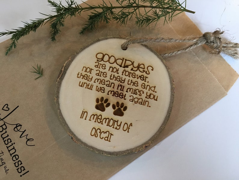 Pet Memorial Ornament Dog Sympathy Loss of Pet Gift Etsy