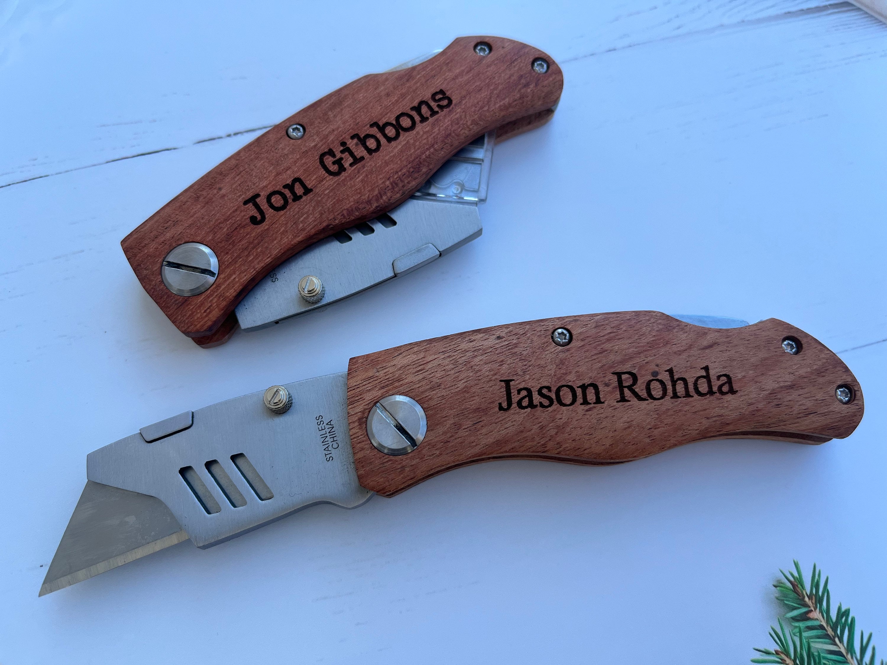 Personalized Rosewood Utility Knife: Engraved Box Opener - Etsy