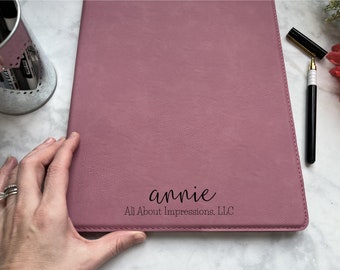 Personalized Padfolios for Women | Faux Leather Portfolio | Custom Folio | Corporate Gift | Boss Gift | Business Gift Ideas | Executive Gift