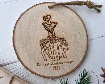 Giraffe Ornament | Giraffe Gift | Love Ornaments | Christmas Ornaments Married | Engagement Ornament | Personalized Ornament Marriage