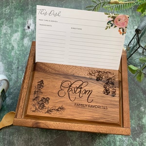 Belle boîte de recettes patrimoniales | Boîte de recettes pour toutes les occasions, peut contenir 4 x 6 cartes, plusieurs styles au choix @ Allaboutimpressions