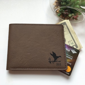 Billetera plegable personalizada / Regalos de caza de patos para hombres / Patos de caza / Regalo de San Valentín para él / Regalo de San Valentín para novio