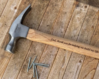 Engraved Hammer, Custom Hammer, Personalized Hammer, Tools, Hammer, Fathers Day, Gift for Men, New Daddy, Gift for Husband, Gift for Him