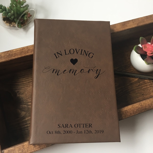 Funeral Guest Book | Remembrance Gifts | Memorial Guestbook | In Loving Memory Guest Book | Funeral Registry Book | Celebration of Life