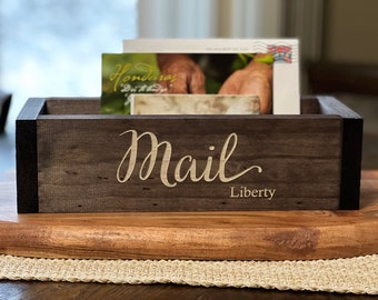 Rustic Mail Holder | Rustic Home Decor | Mail Organizer | Rustic Wood Mail Holder | Wooden Mail Holder | Rustic Mail Storage Box | Inbox