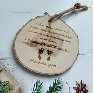 Infant Loss Ornament (with their actual footprints) | Stillborn Baby Memorial | In memory of Baby | Baby Loss Ornament | Baby Remembrance